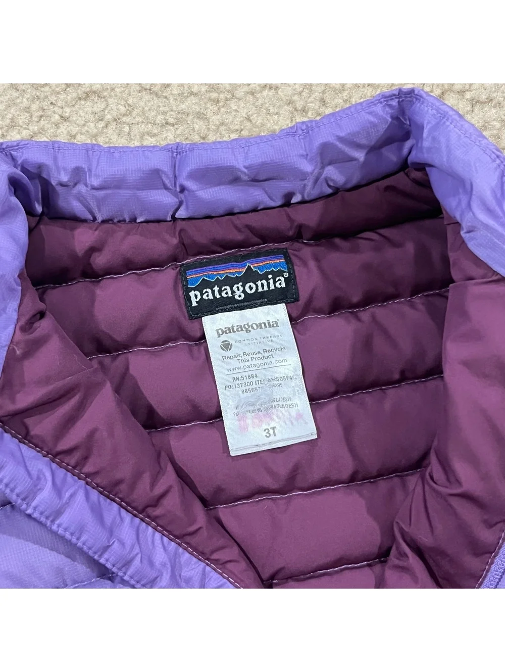 Patagonia baby down